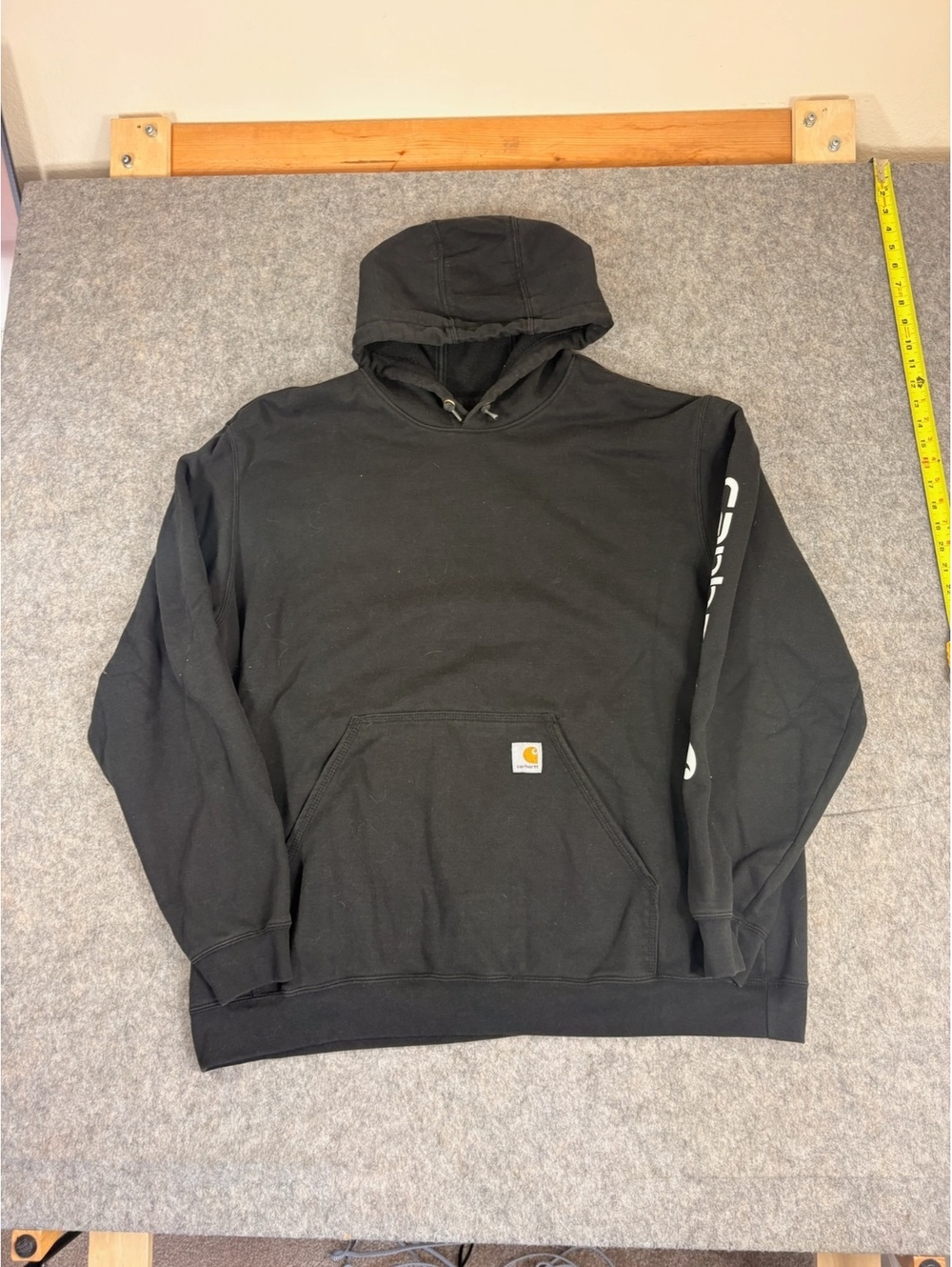 Carhartt black hooded sweatshirt mens size 2XL